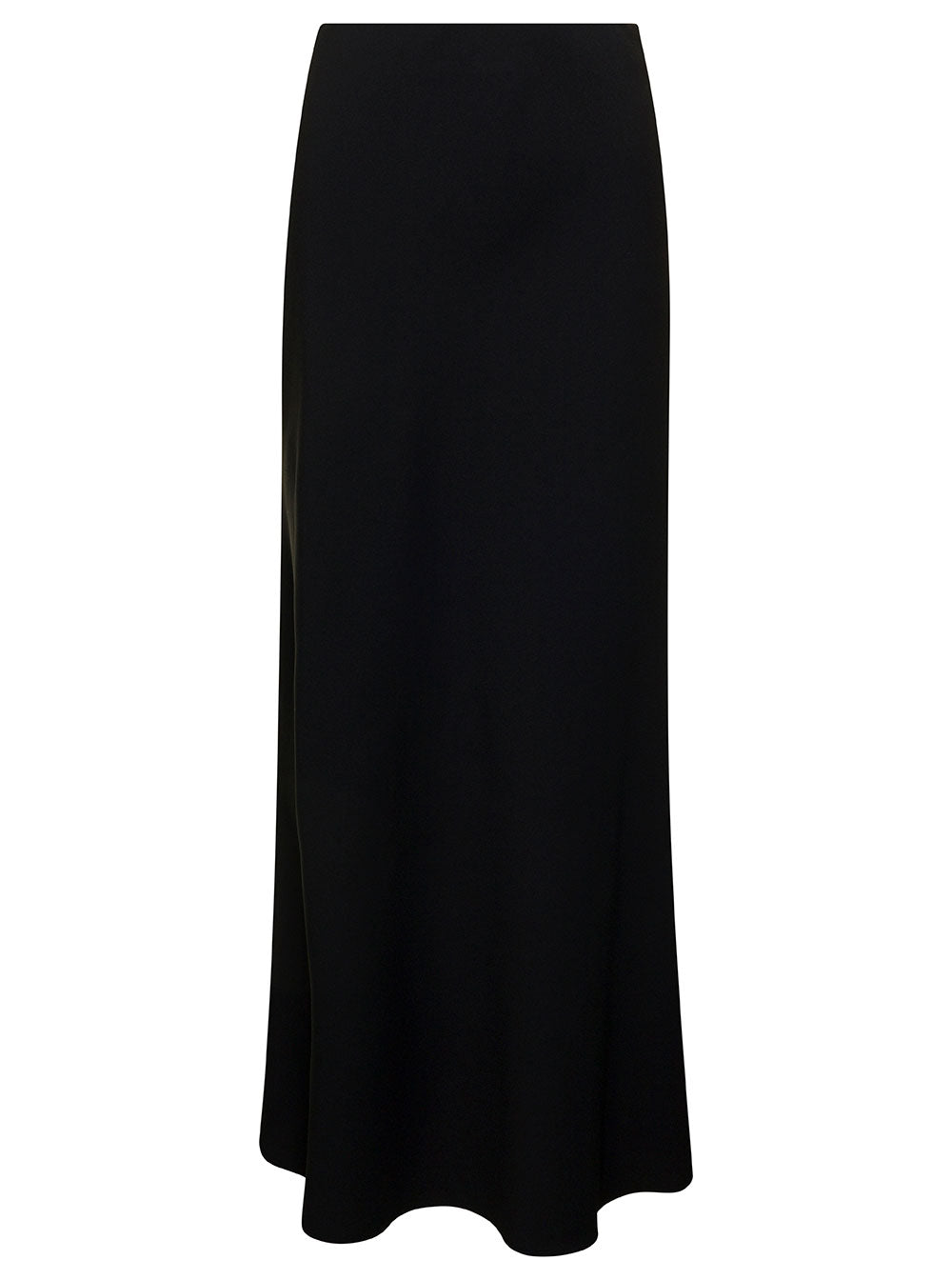High-Waist Volant Skirt — Black