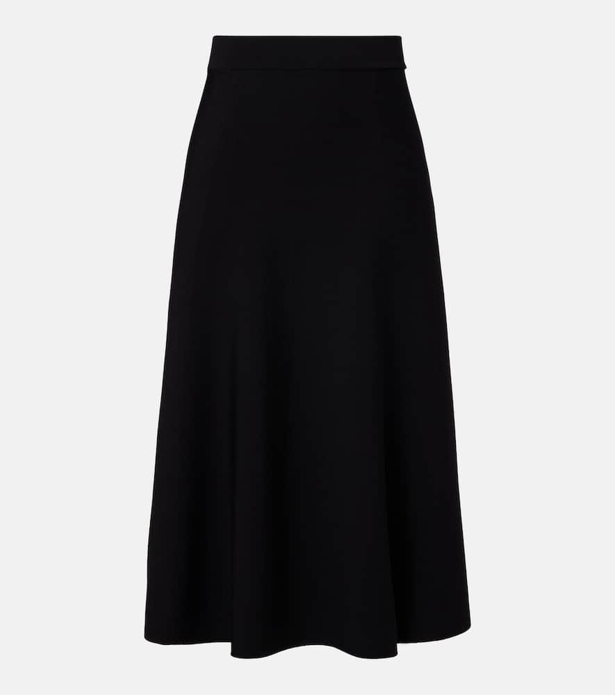 Lazio pleated crêpe midi skirt