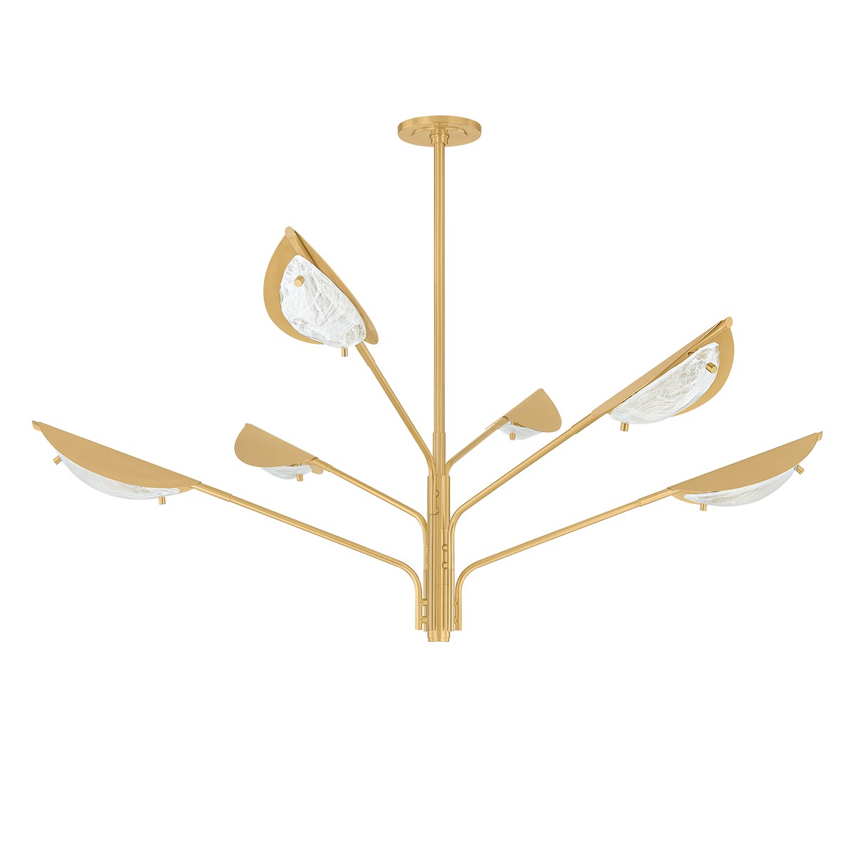 Aged Brass Chandelier from the Levin Collection