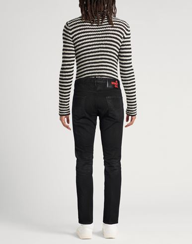 Man Jeans Black Size 30 Cotton, Elastane