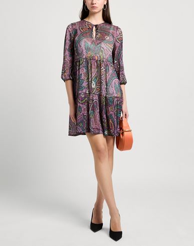Siyu Woman Mini dress Plum Size 6 Polyester, Polyamide
