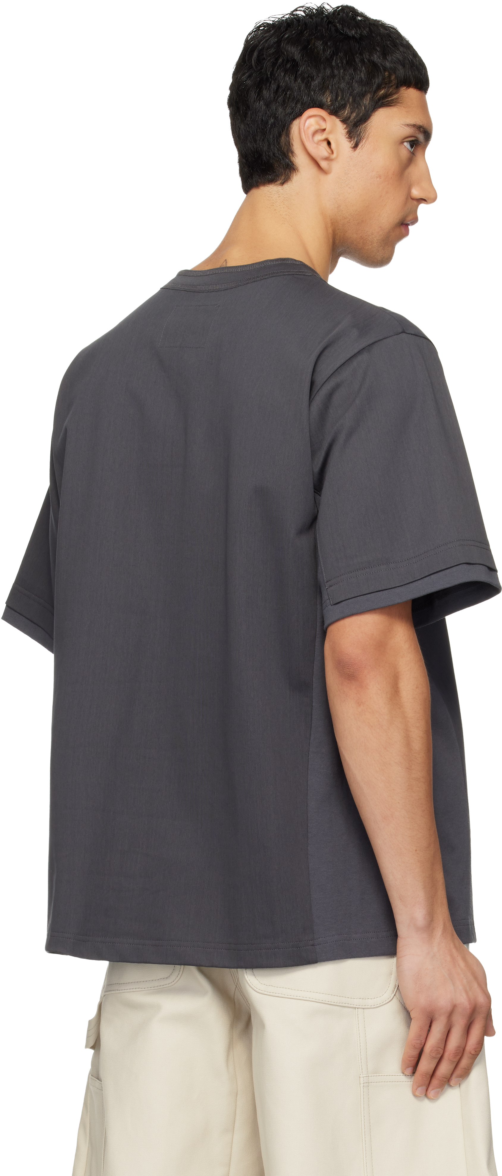 Gray Cotton Jersey T-shirt