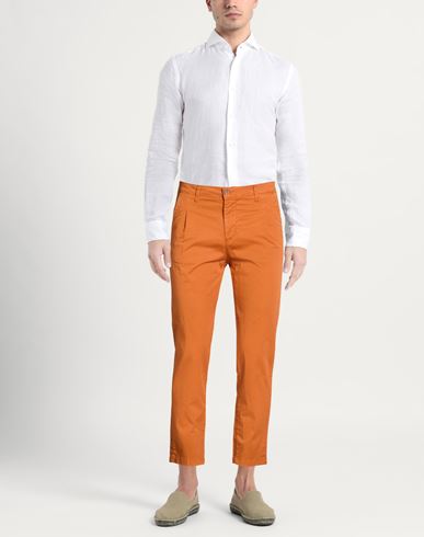 Man Pants Rust Size 32 Cotton, Elastane