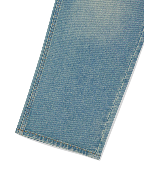 EMB SPLATTER DENIM PANT BLUE