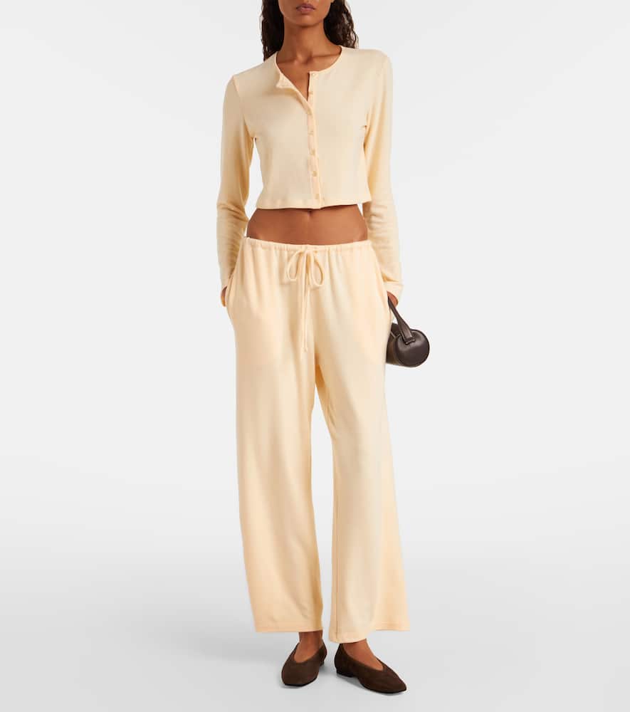 Lauren cropped jersey cardigan