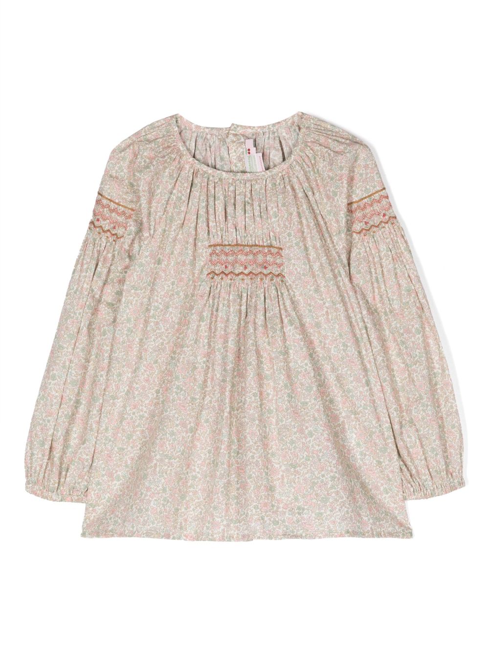 Floral-print cotton blouse - Pink