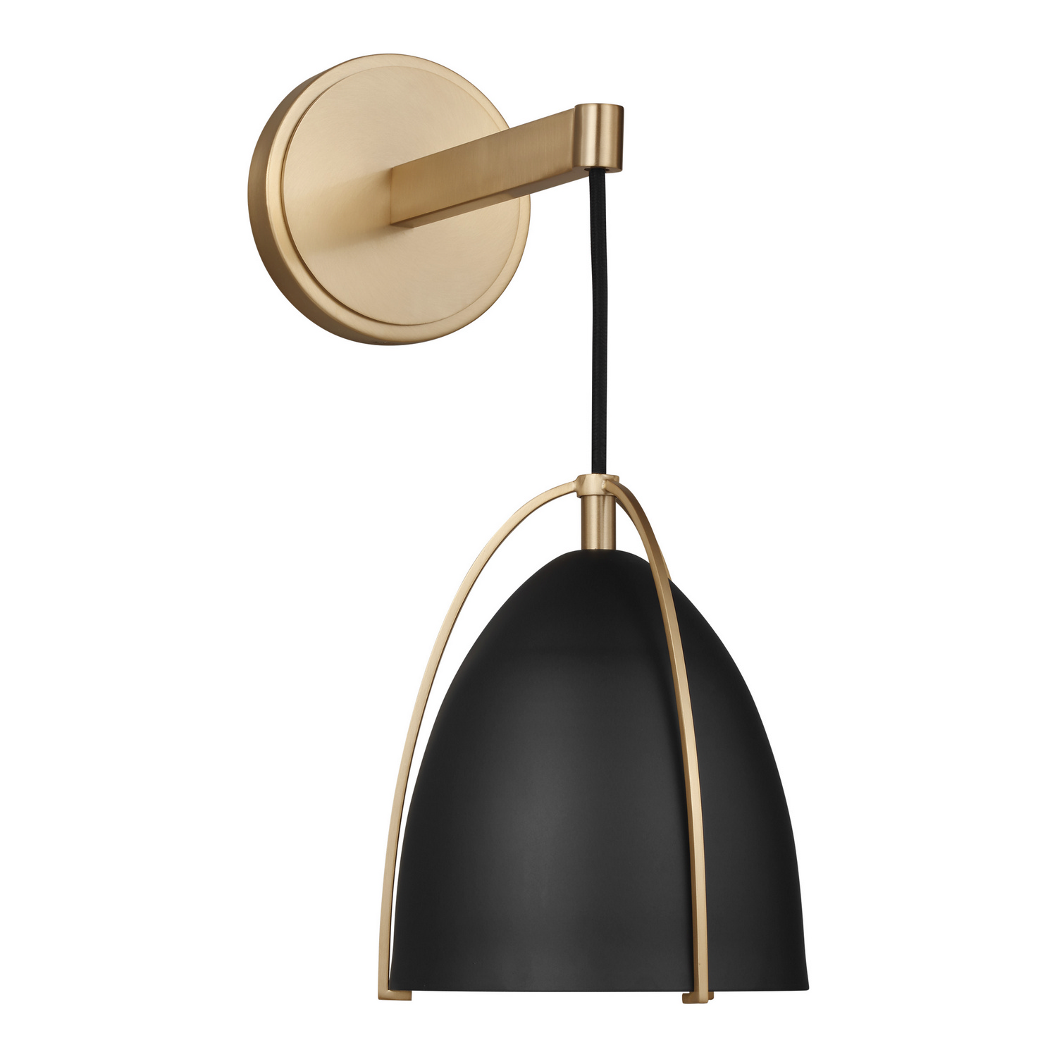 Norman 1-Light Bathroom Vanity Light Sconce in Satin Bra