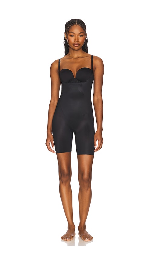 SPANX Shape Invisible Shaping Open-bust Mid-thigh Bodysuit in Beige. -  XS also in 1X, L, M