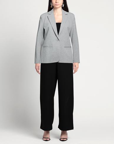 Woman Blazer Light grey Size L Viscose, Polyamide, Elastane