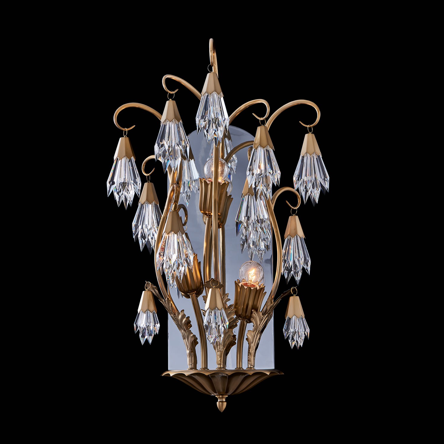 Winter Brass Wall Sconce from the Tulipani Collection