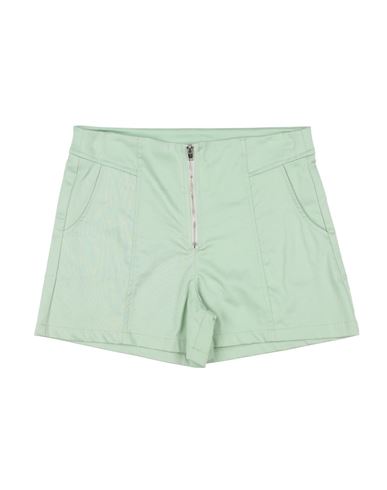 Kid Girl Shorts & Bermuda Shorts Light green Size 12 Cotton, Elastane