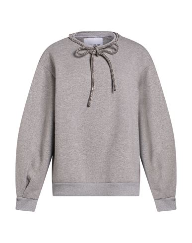 Woman Sweatshirt Grey Size L Cotton, Polyester