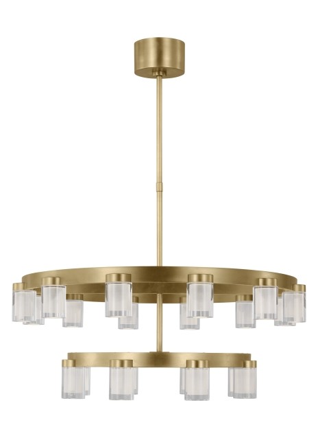 Natural Brass LED Chandelier from the Esfera Collection