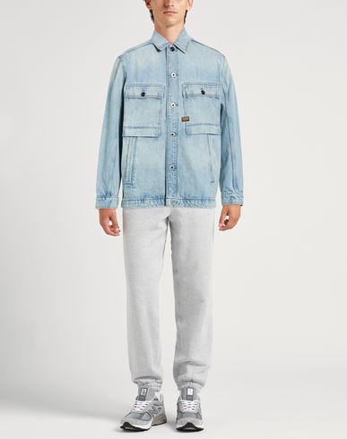 Man Denim outerwear Blue Size L Cotton, Recycled cotton