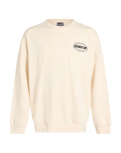 Man Sweatshirt Pastel yellow Size L Cotton