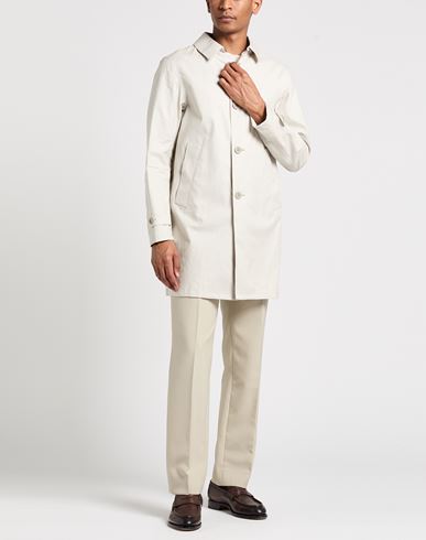 Man Overcoat & Trench Coat Off white Size 38 Linen