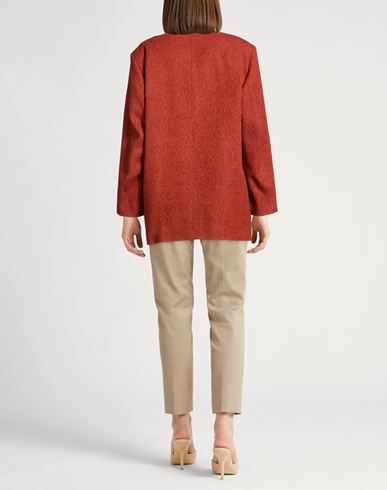 Crème Woman Blazer Rust Size 2 Virgin Wool