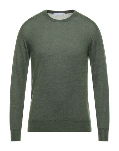Man Sweater Military green Size 48 Cashmere, Silk