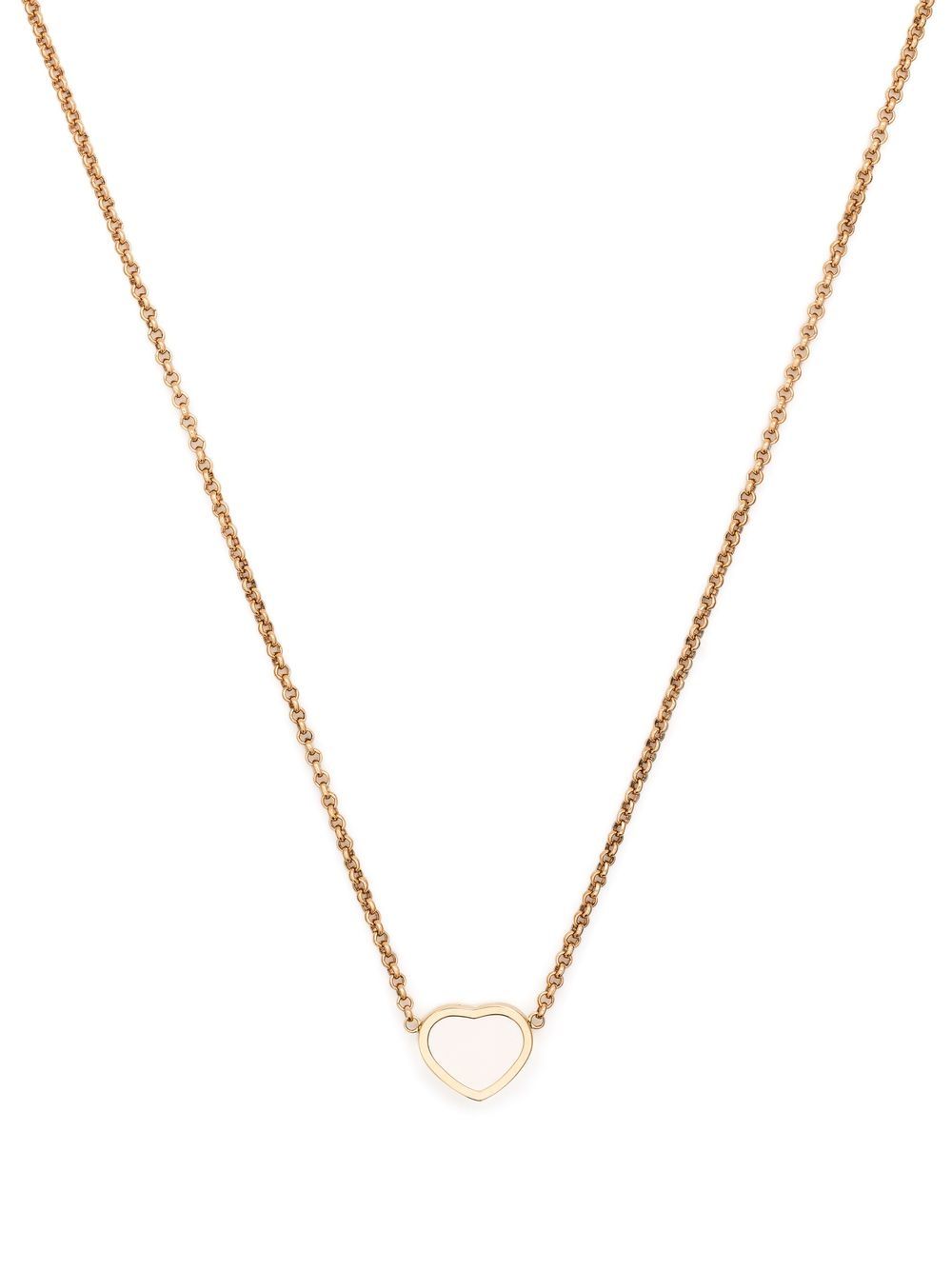 18kt rose gold My Happy Heart mother-of-pearl necklace - Pink