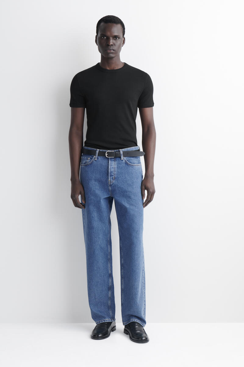 SLIM RIBBED COTTON T-SHIRT