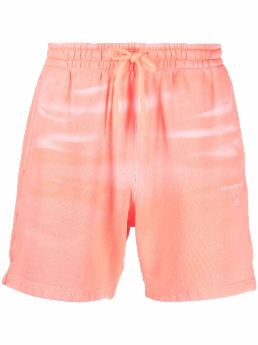 Tie-dye cotton track shorts - Pink