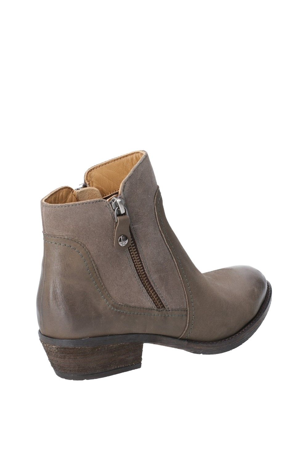 Hush Puppies 'isla' Leather And Suede Ankle Boots In Khaki