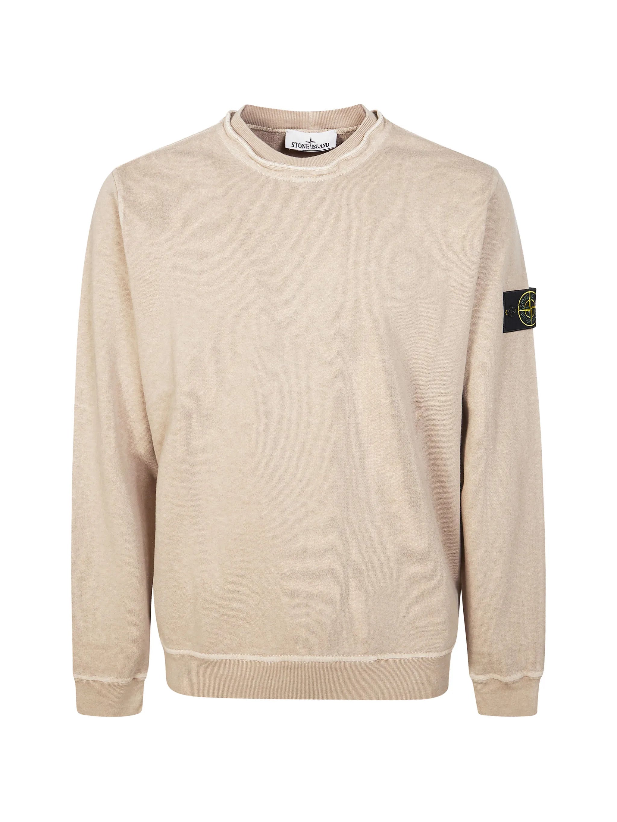 Casual Crewneck Sweatshirt with Side Badge - Size S