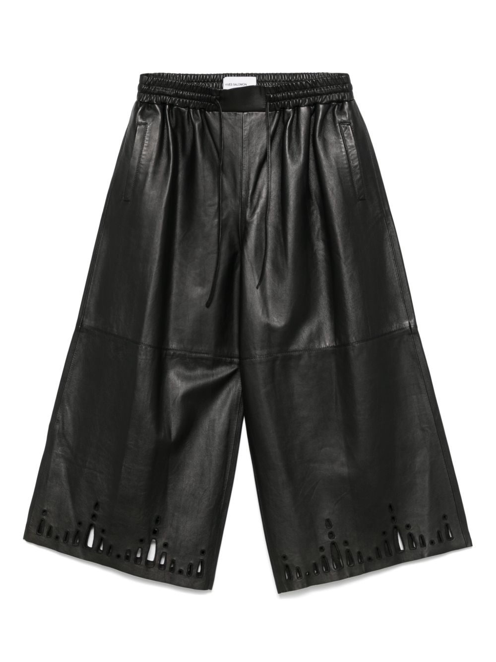 Yves Salomon leather trousers - Black