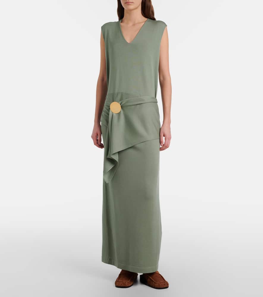 Virgin wool maxi dress