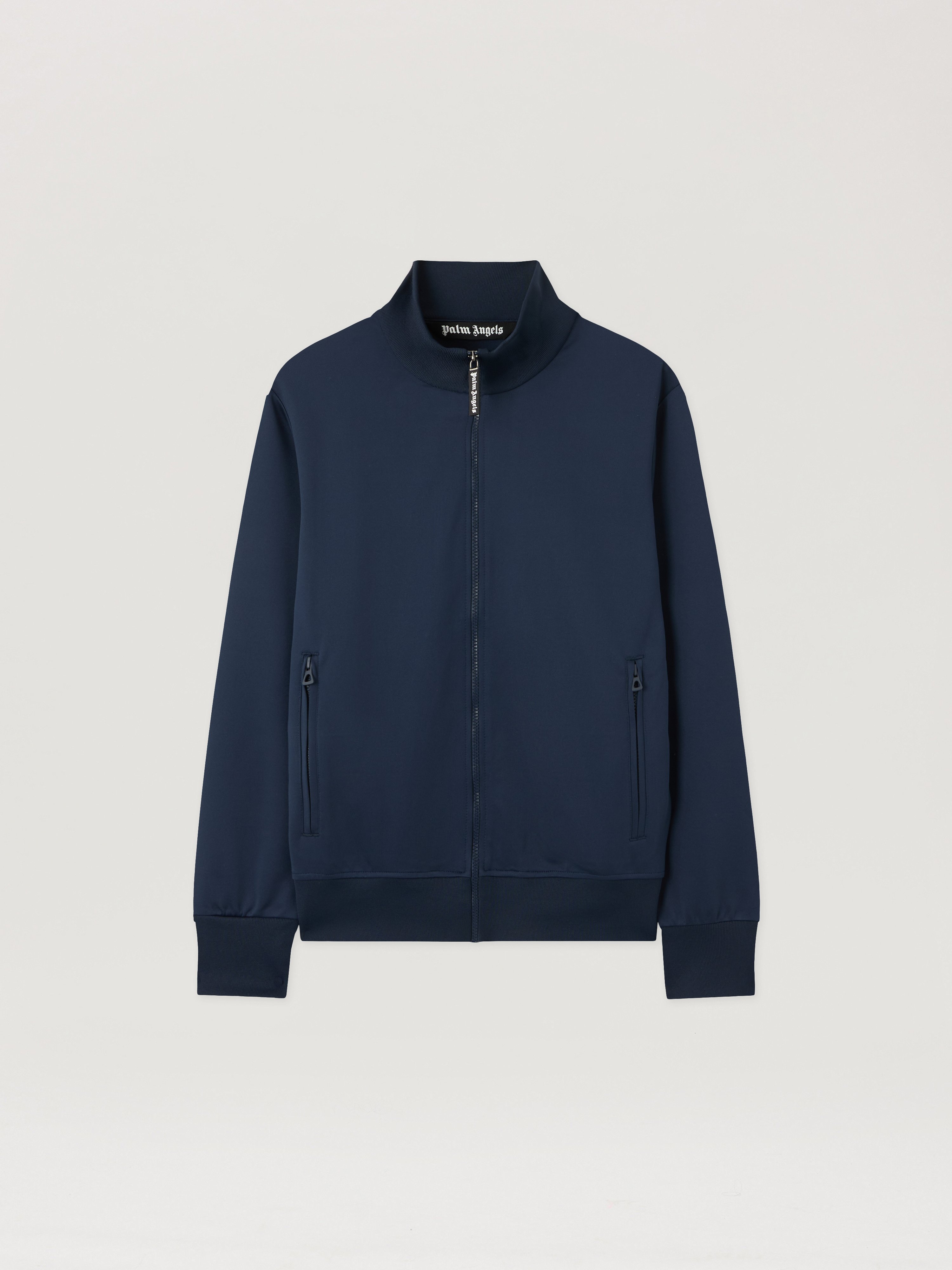 Back Curved Logo Track  Top Man  Navy Blue Off White