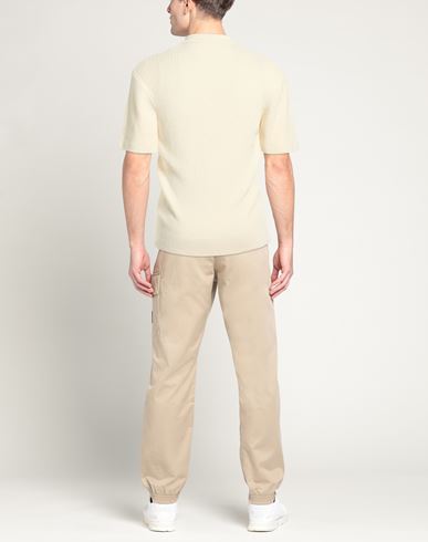 Man Sweater Ivory Size L Cotton