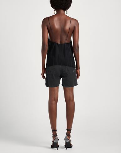 Woman Denim shorts Black Size 24 Cotton