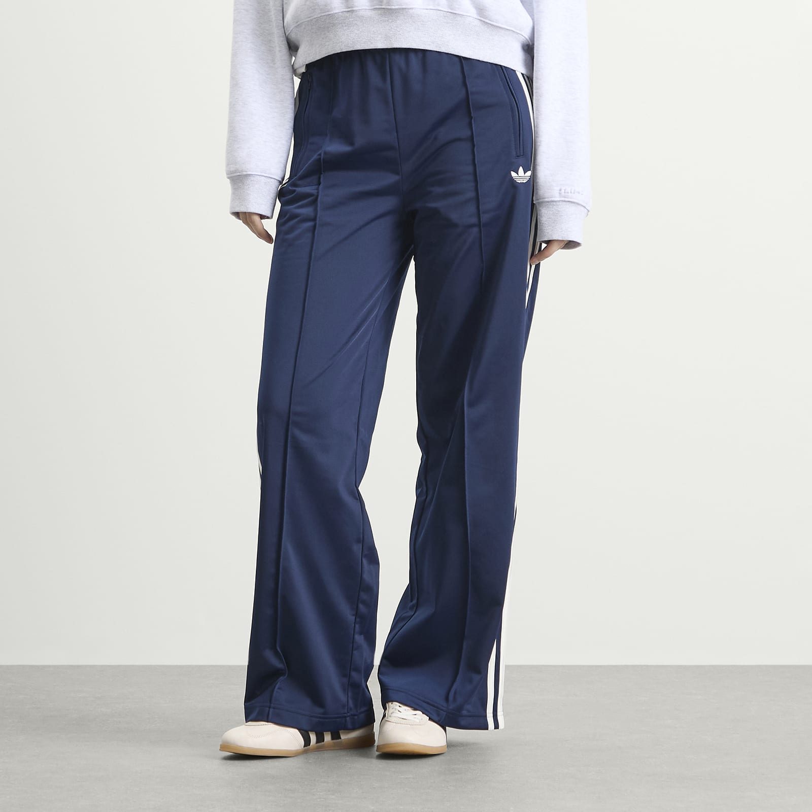 Women's Firebird Loose Track Pant in Night Indigo/Off White