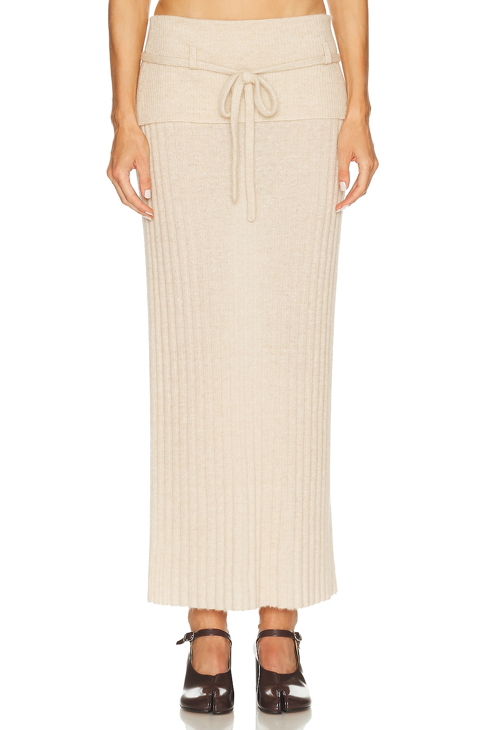 Guest In Residence Lia Skirt in Sandstone - Brown. S also in XS