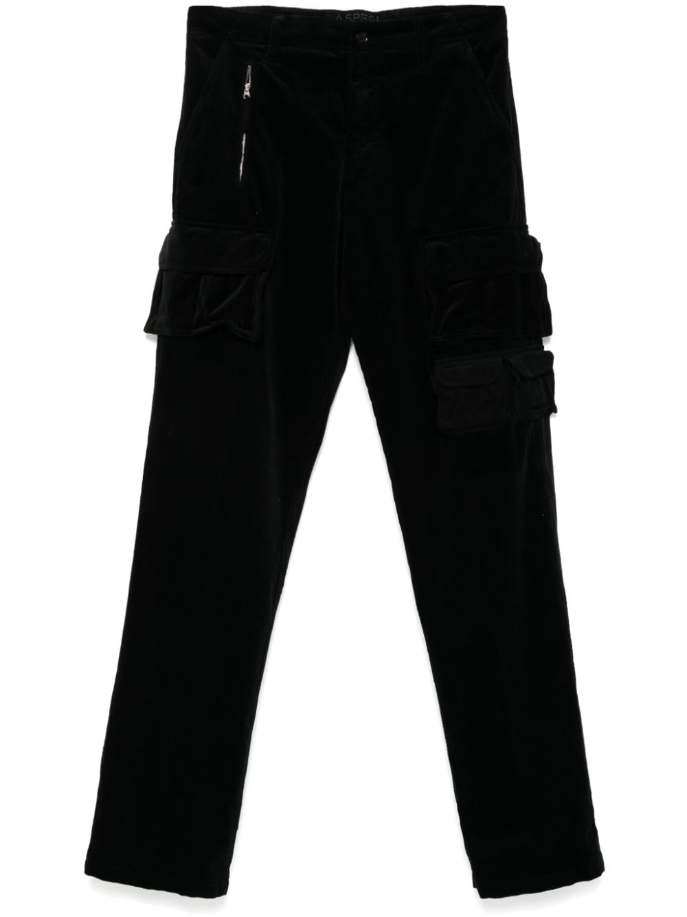 Corduroy cargo trousers - Black