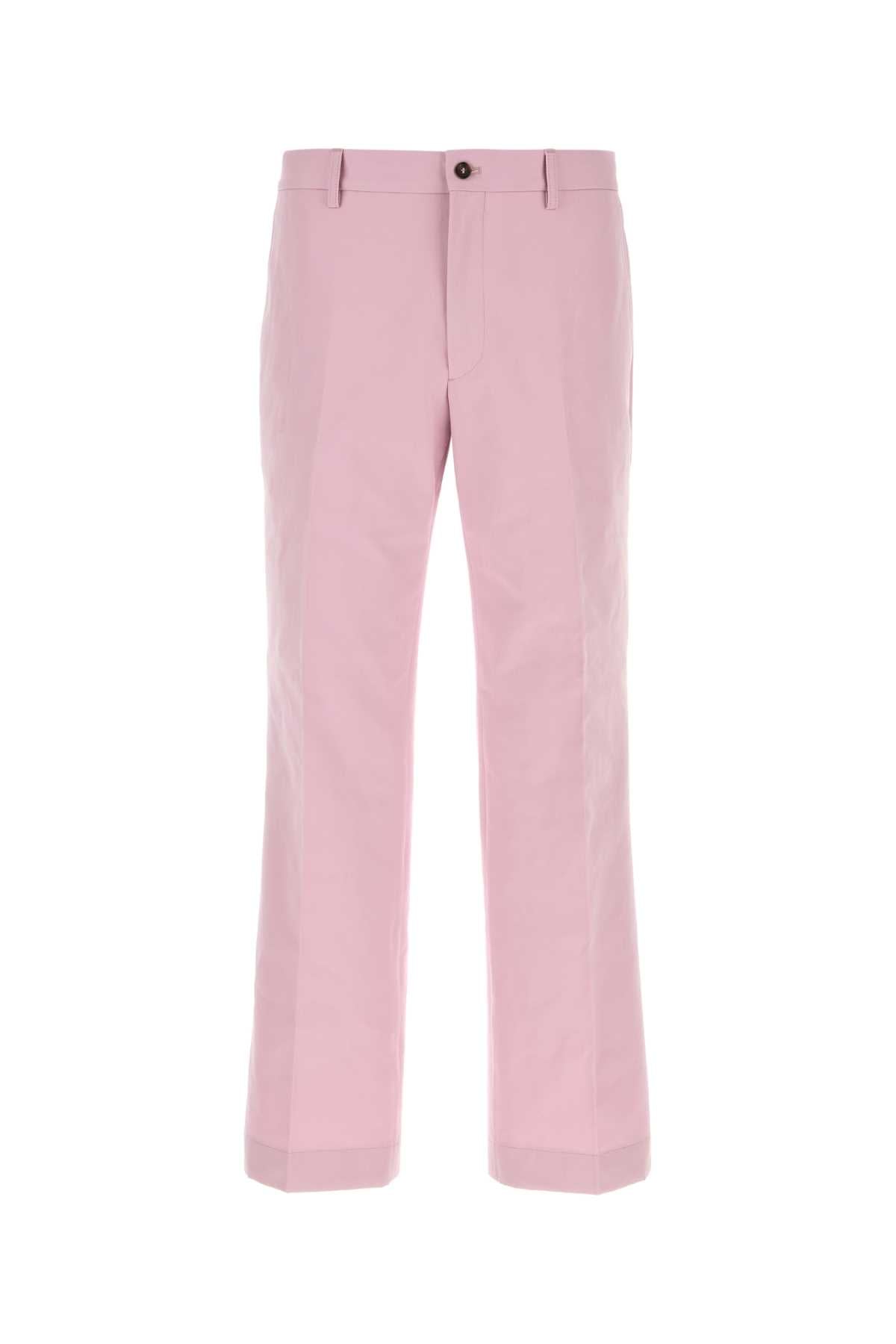 Pink Poplin Trousers — Pink