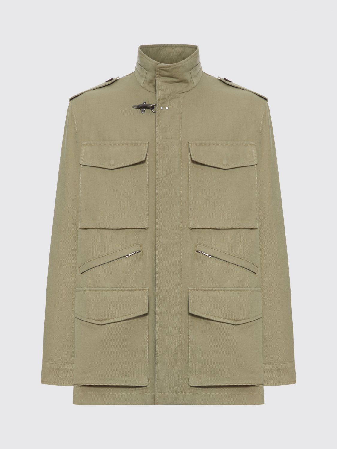 Coat Men color Green