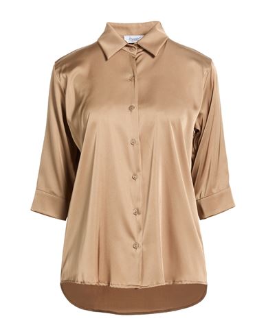 Woman Shirt Sand Size 4 Polyester, Elastane