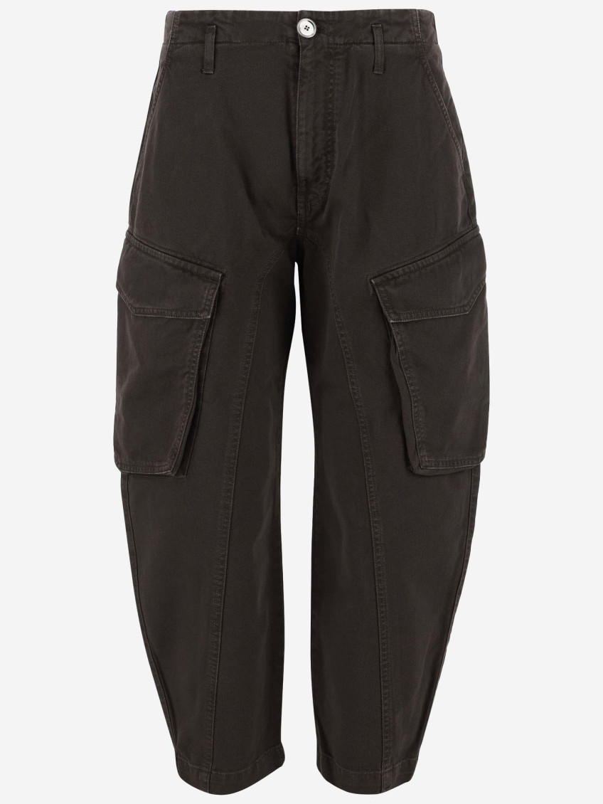 Cotton Denim Cargo Jeans