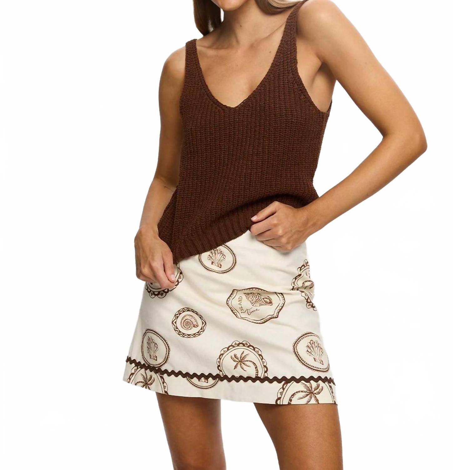 Lana Knit Cami In Chocolate