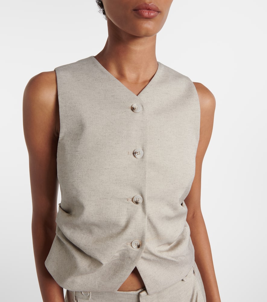 Leone draped vest