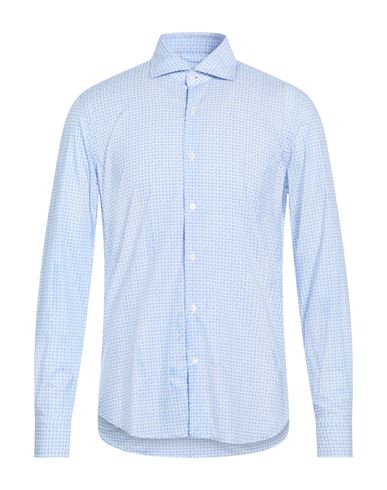 Man Shirt Blue Size 17 Cotton