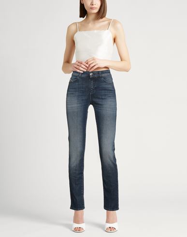 Woman Jeans Blue Size 25 Cotton, Elastane