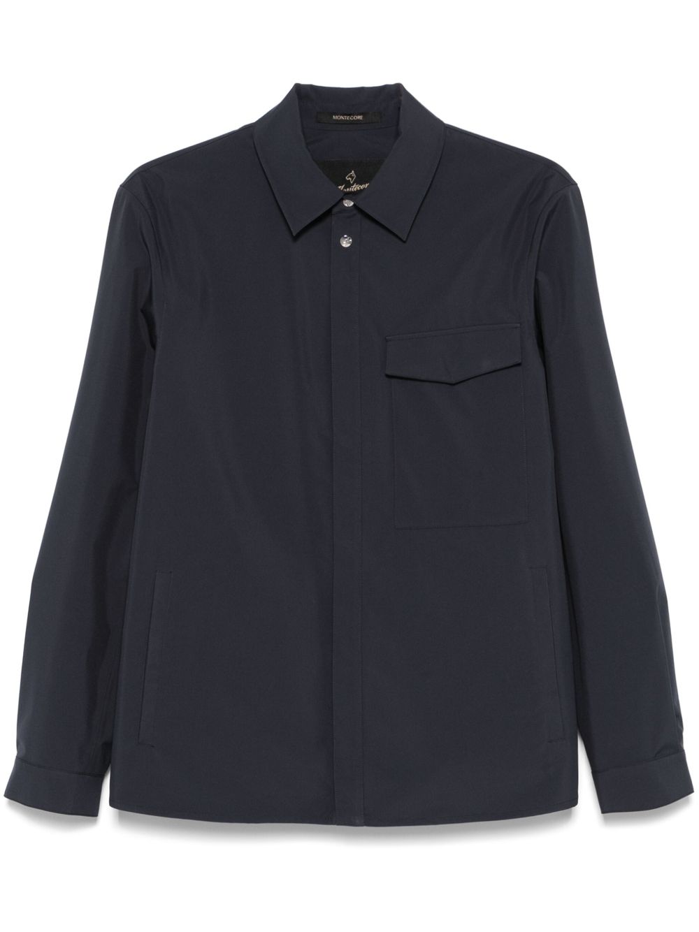 Classic-collar shirt jacket - Blue