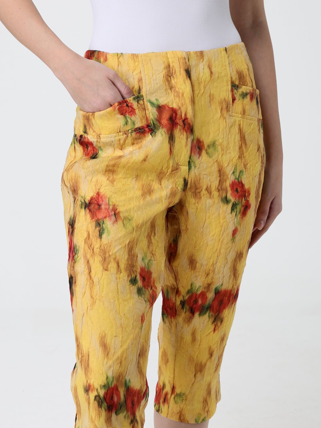 Pants Woman color Yellow
