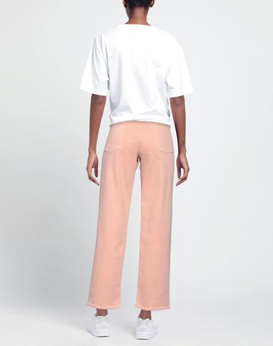 Woman Jeans Salmon pink Size 24 Cotton, Elastane