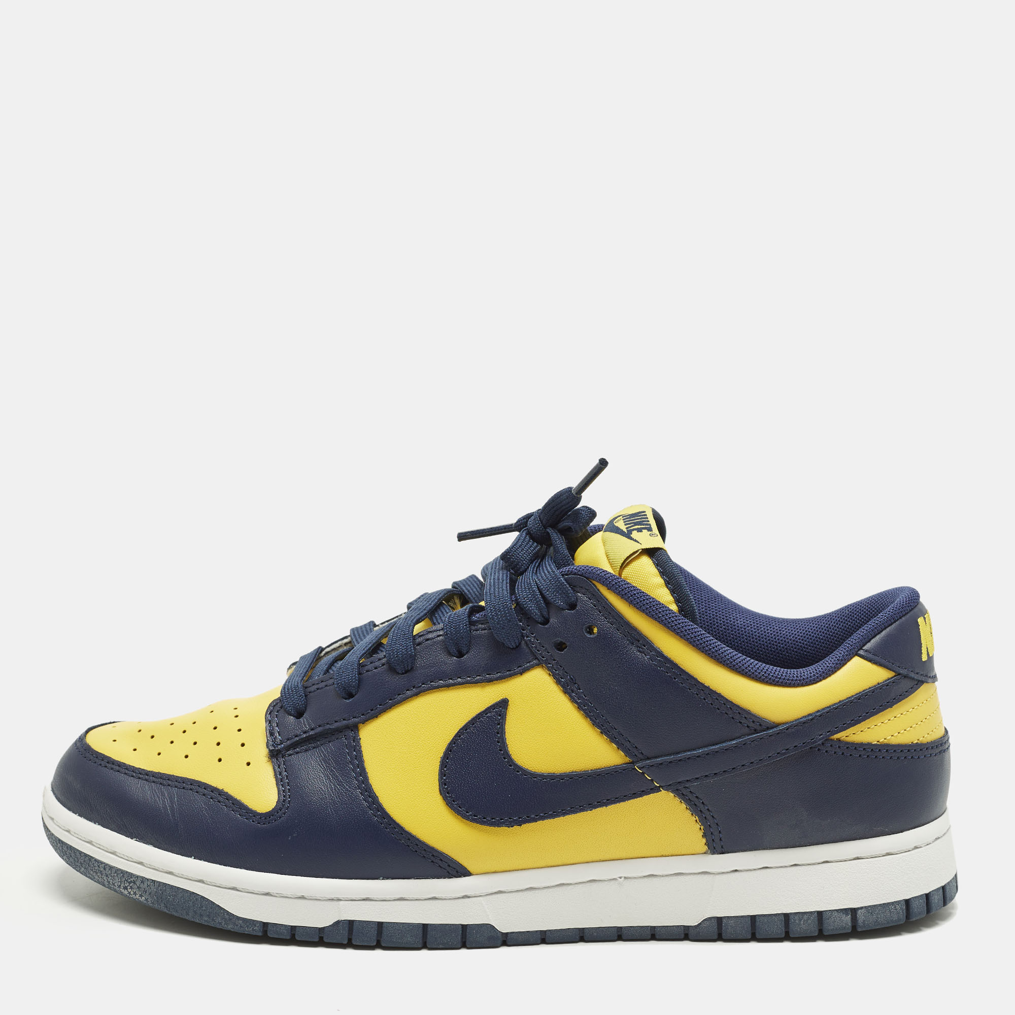 Nike Dunk Low Retro Michigan 45 Yellow/Navy Blue Leather Low Top Sneaker
