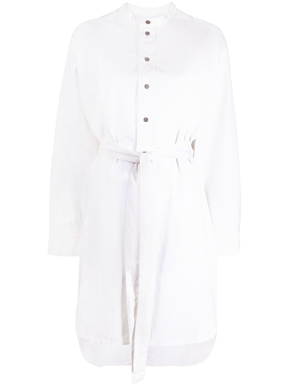Tie-waist cotton dress - Neutrals