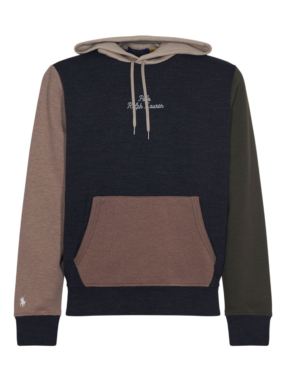 Colour-blocked hoodie - Black