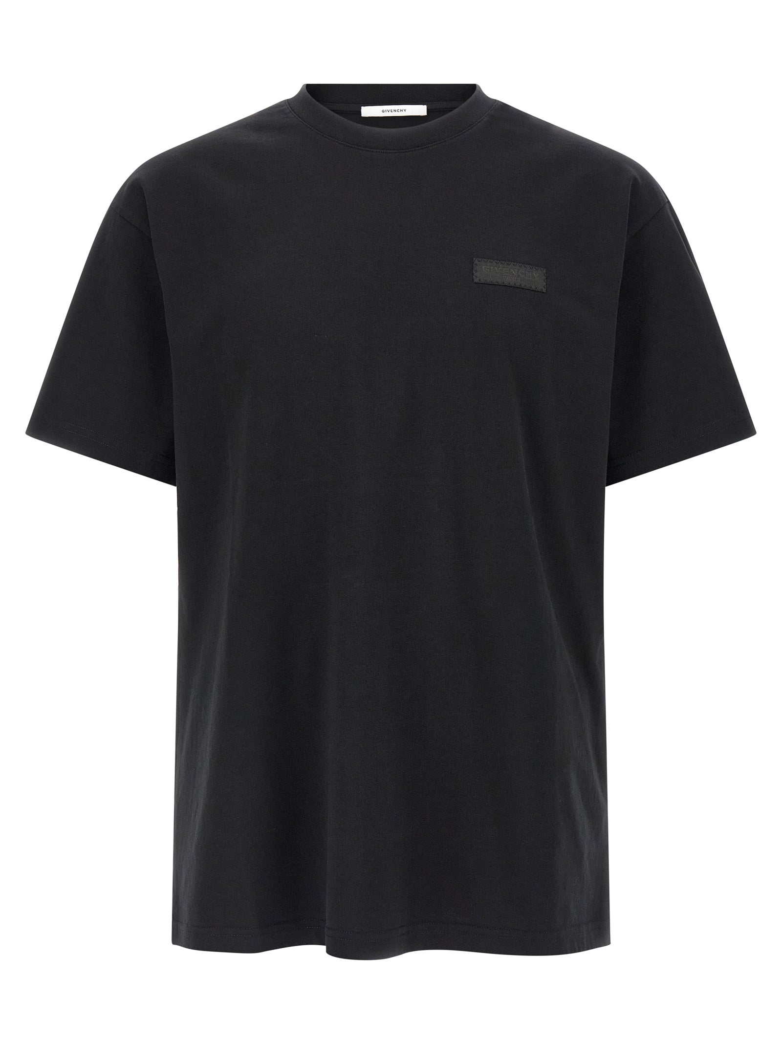 Logo-Patch Cotton T-Shirt — Black